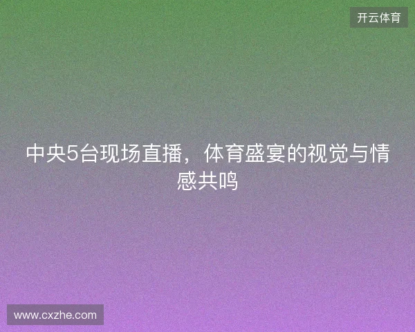 中央5台现场直播，体育盛宴的视觉与情感共鸣